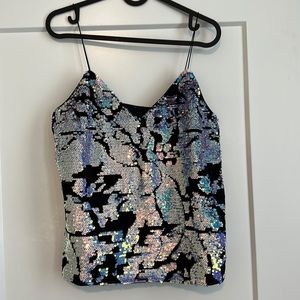 ASOS Swing Cami in Velvet and Sequin